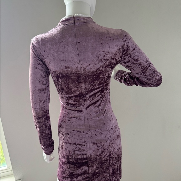 Dollcake Velvet Long Sleeve Dress in Purple - Picture 7 of 12